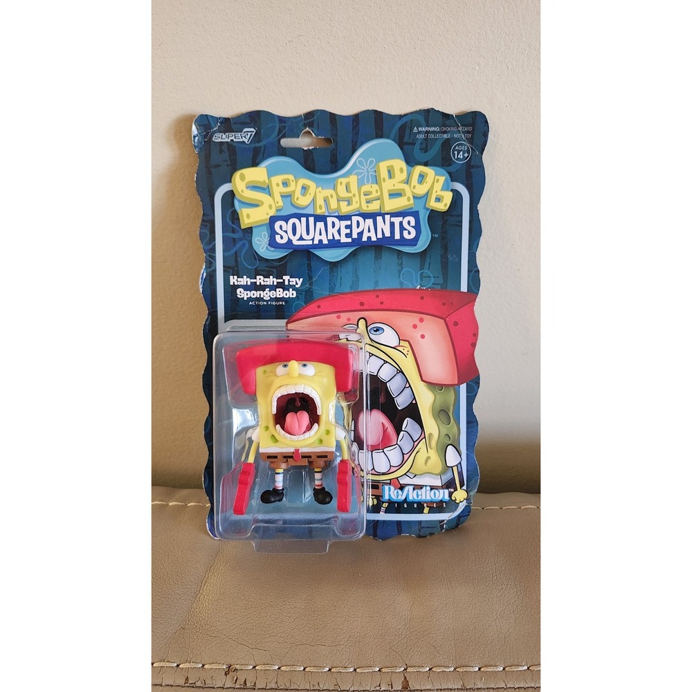Super7 ReAction SpongeBob SquarePants Kah-Rah-Tay Karate 3.75" Action Figure New